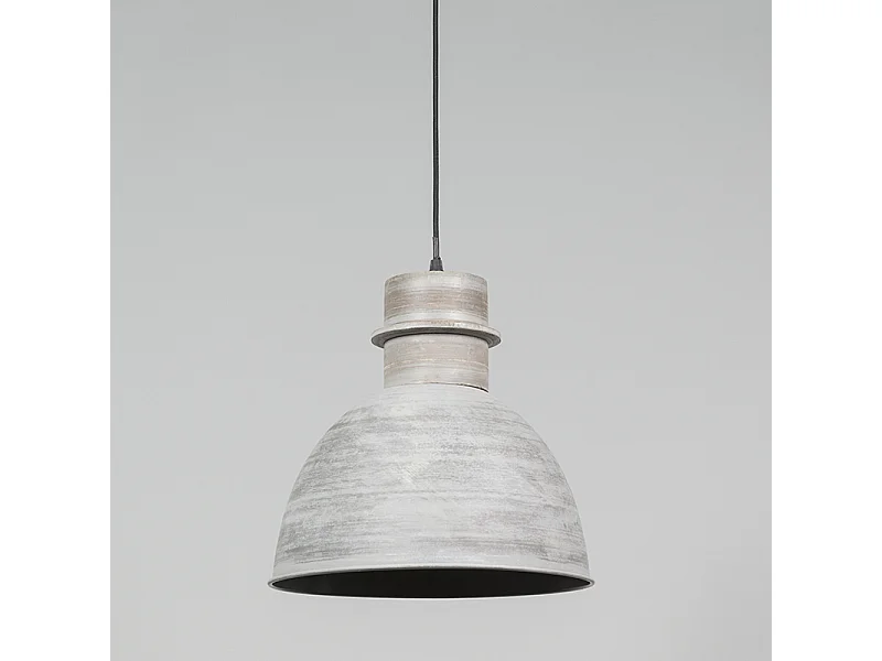 Lot de 3 lampes suspendues country gris - Dory