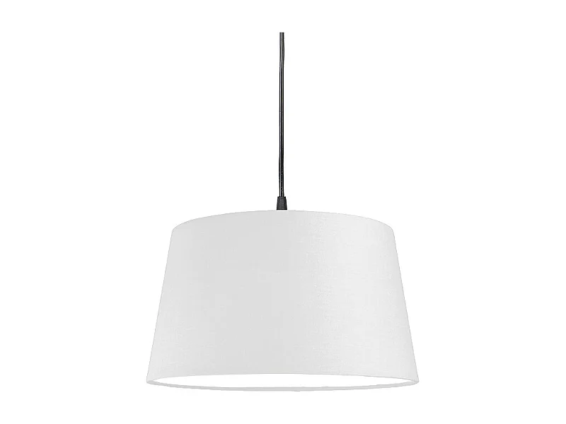 Suspension moderne noire avec abat-jour blanc 45 cm - Pendant