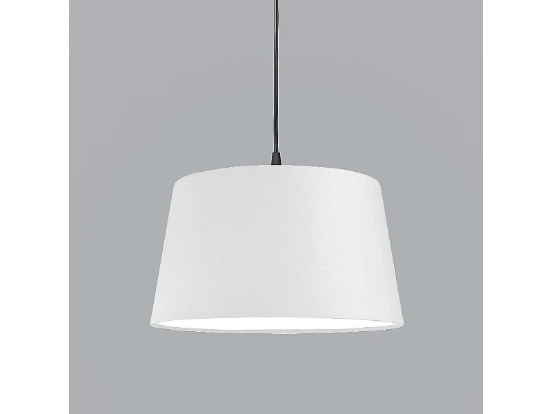 Suspension moderne noire avec abat-jour blanc 45 cm - Pendant