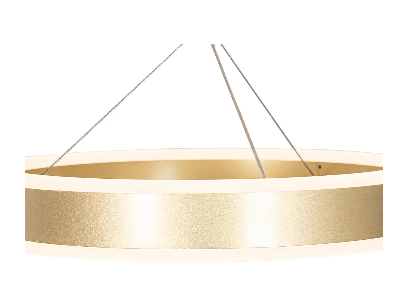 Suspension en laiton ronde avec LED dimmable 3 niveaux 3 lumières - Lyani