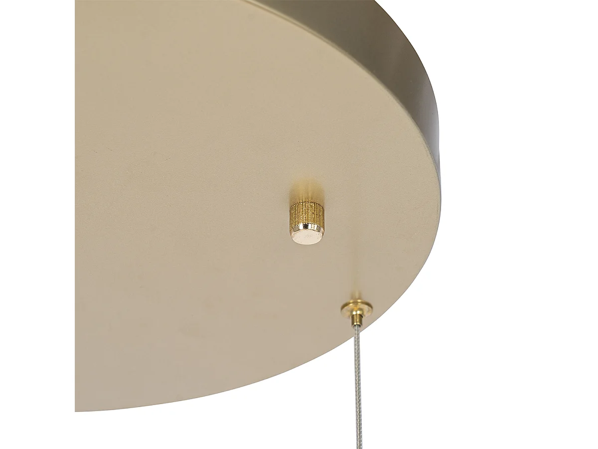 Suspension en laiton ronde avec LED dimmable 3 niveaux 3 lumières - Lyani