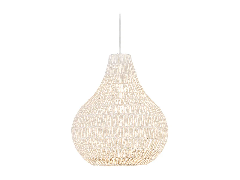 Lampe à suspension scandinave blanche 45 cm - Lina Drop
