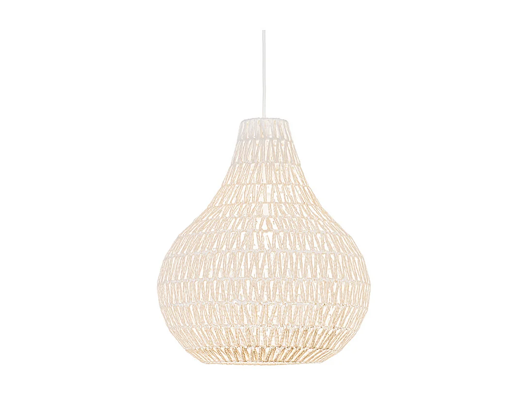 Lampe à suspension scandinave blanche 45 cm - Lina Drop