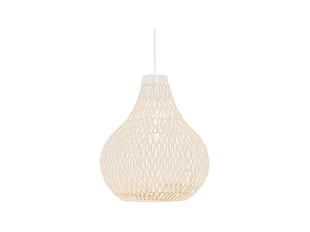 Lampe à suspension scandinave blanche 45 cm - Lina Drop