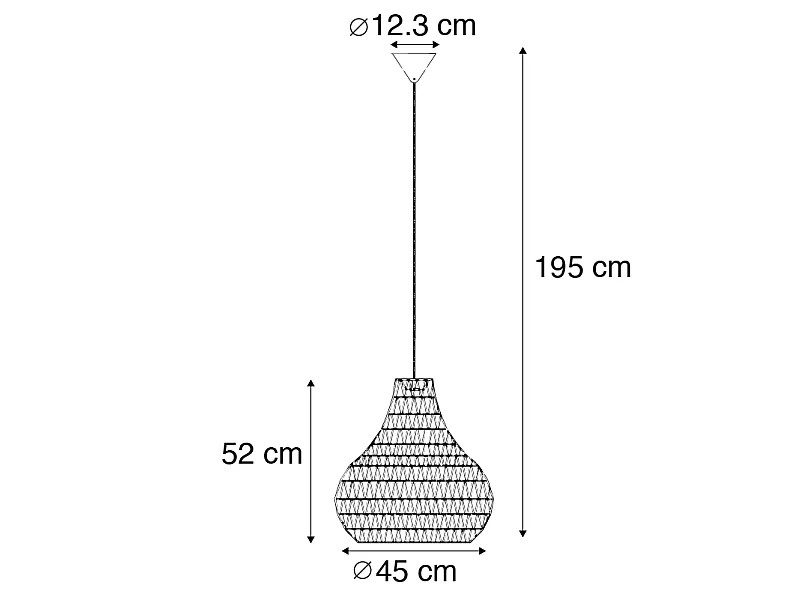 Suspension scandinave blanche 45 cm - Lina Drop