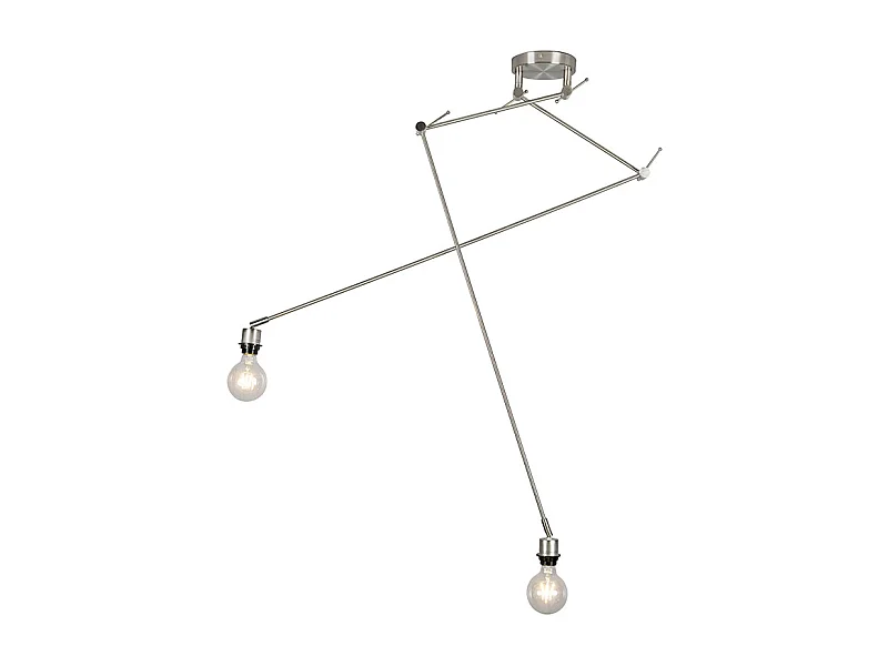 Lampe à suspension moderne en acier sans abat-jour - Blitz II