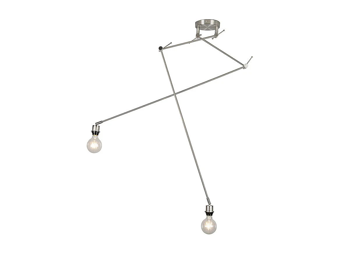 Lampe à suspension moderne en acier sans abat-jour - Blitz II