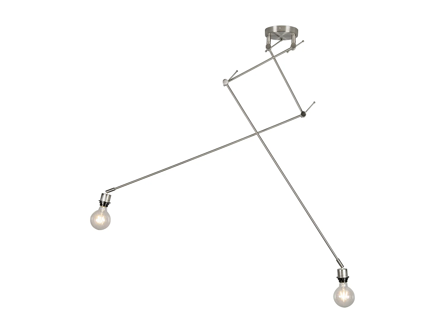 Lampe à suspension moderne en acier sans abat-jour - Blitz II