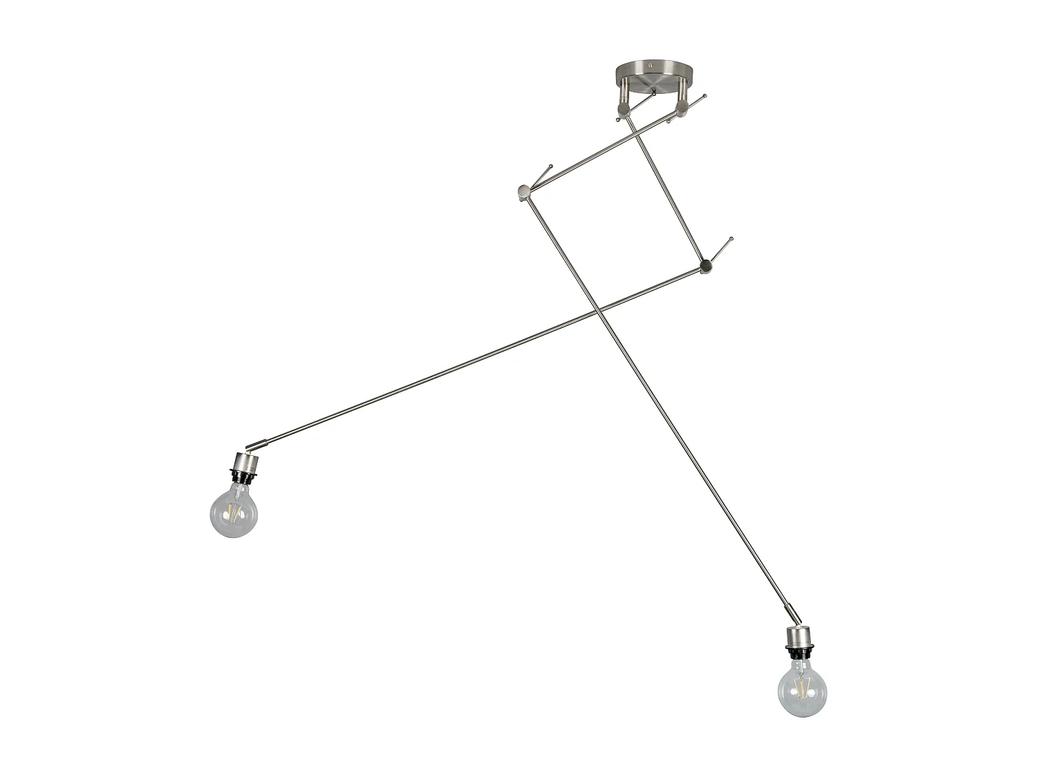 Lampe à suspension moderne en acier sans abat-jour - Blitz II