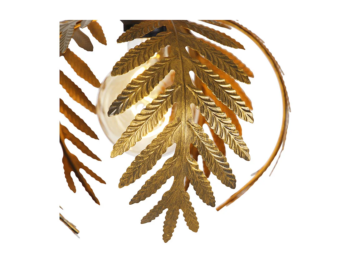 Suspension vintage ronde dorée 3 lumières - Botanica