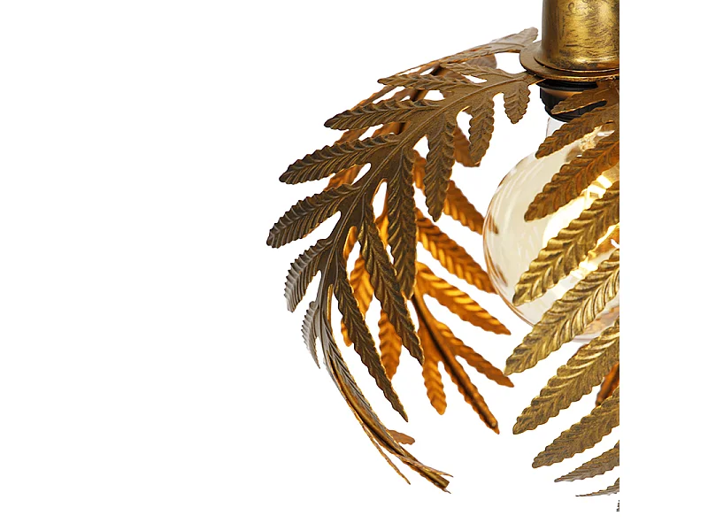 Suspension vintage ronde dorée 3 lumières - Botanica