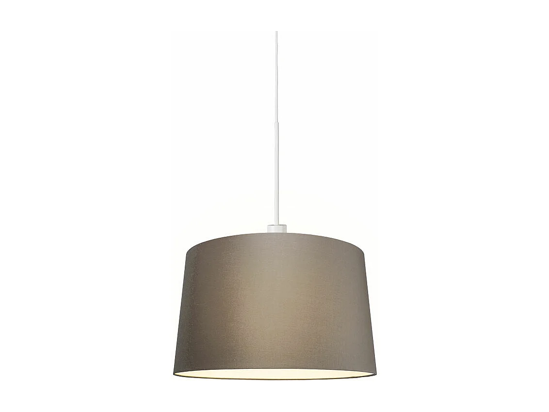 Lampe à suspension moderne blanc avec abat-jour 45 cm taupe - Combi 1