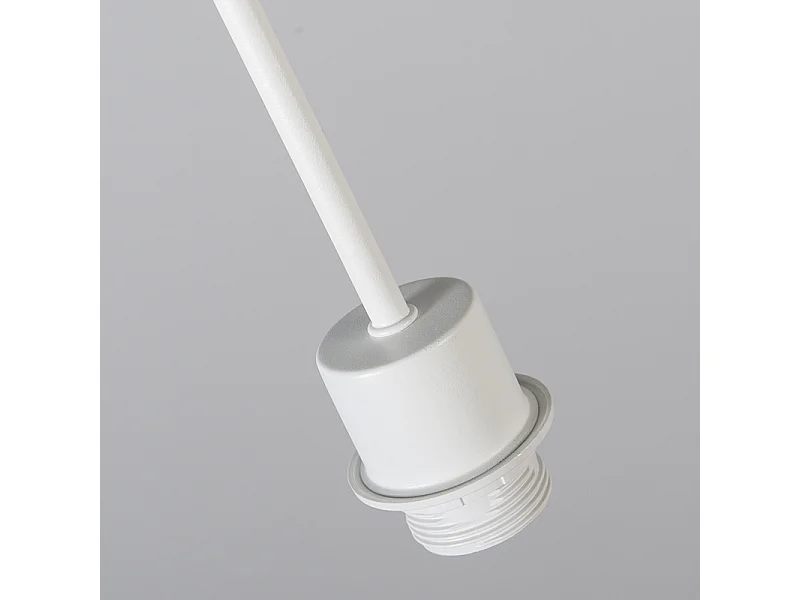 Suspension moderne blanche avec abat-jour 45 cm taupe - Combi 1