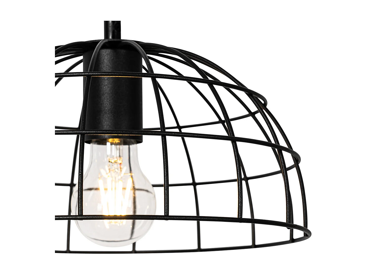 Lampe à suspension industrielle noire 3 lumières - Hanze