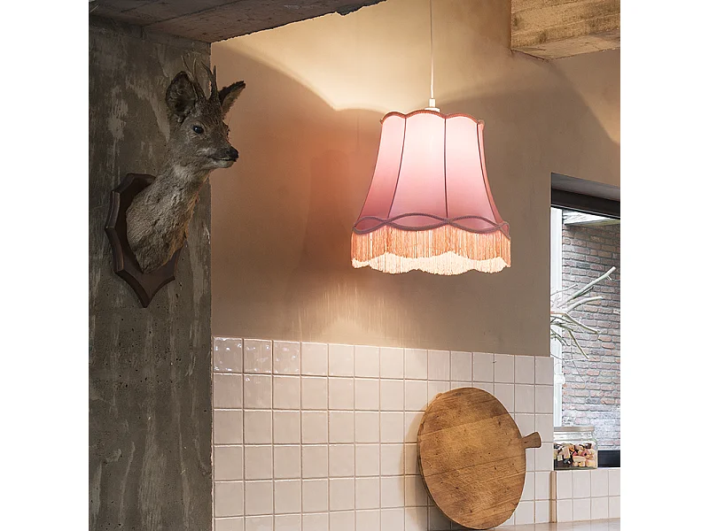 Lampe suspendue rétro rose 45 cm - Granny