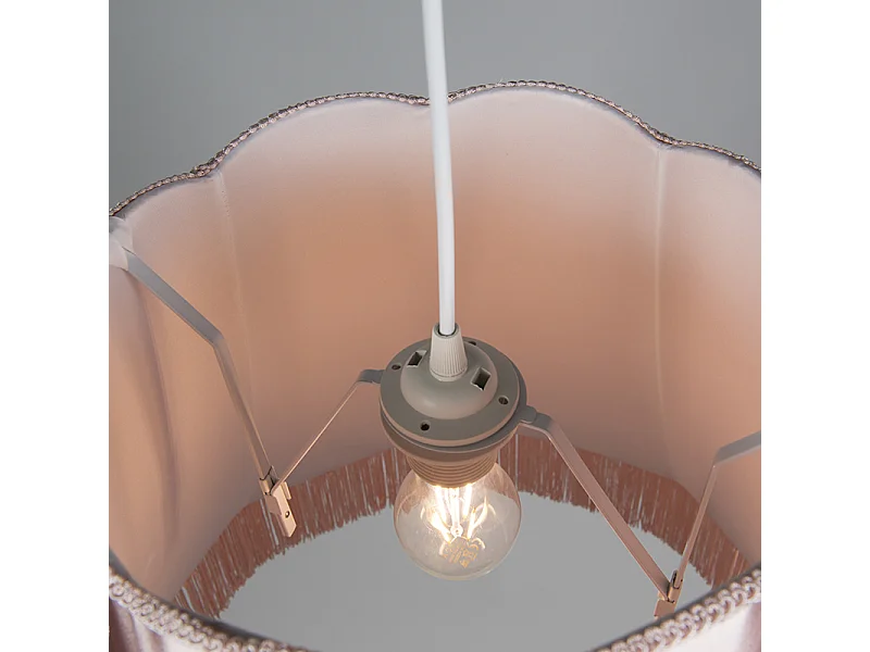 Lampe suspendue rétro rose 45 cm - Granny