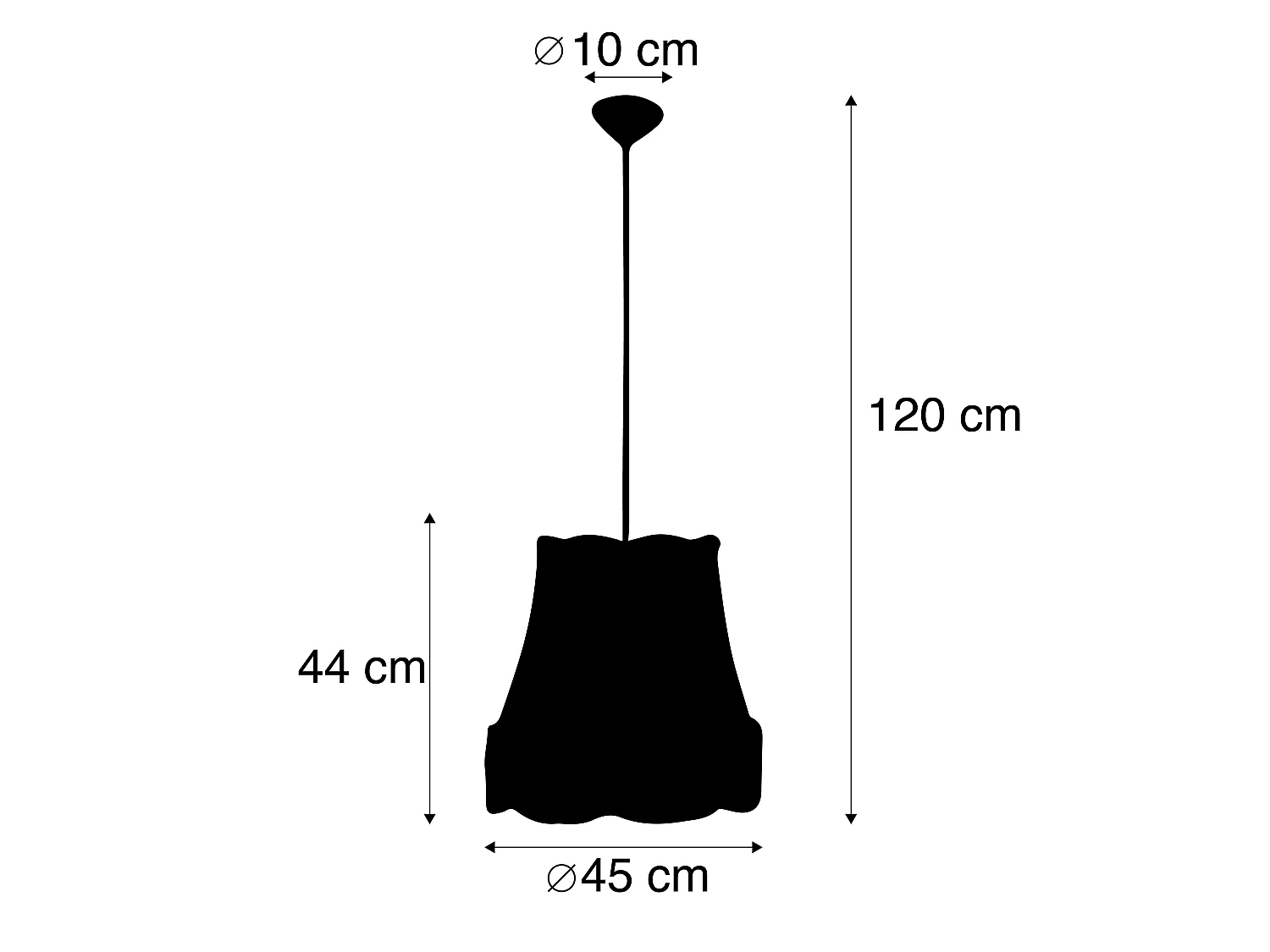 Suspension rétro rose 45 cm - Granny