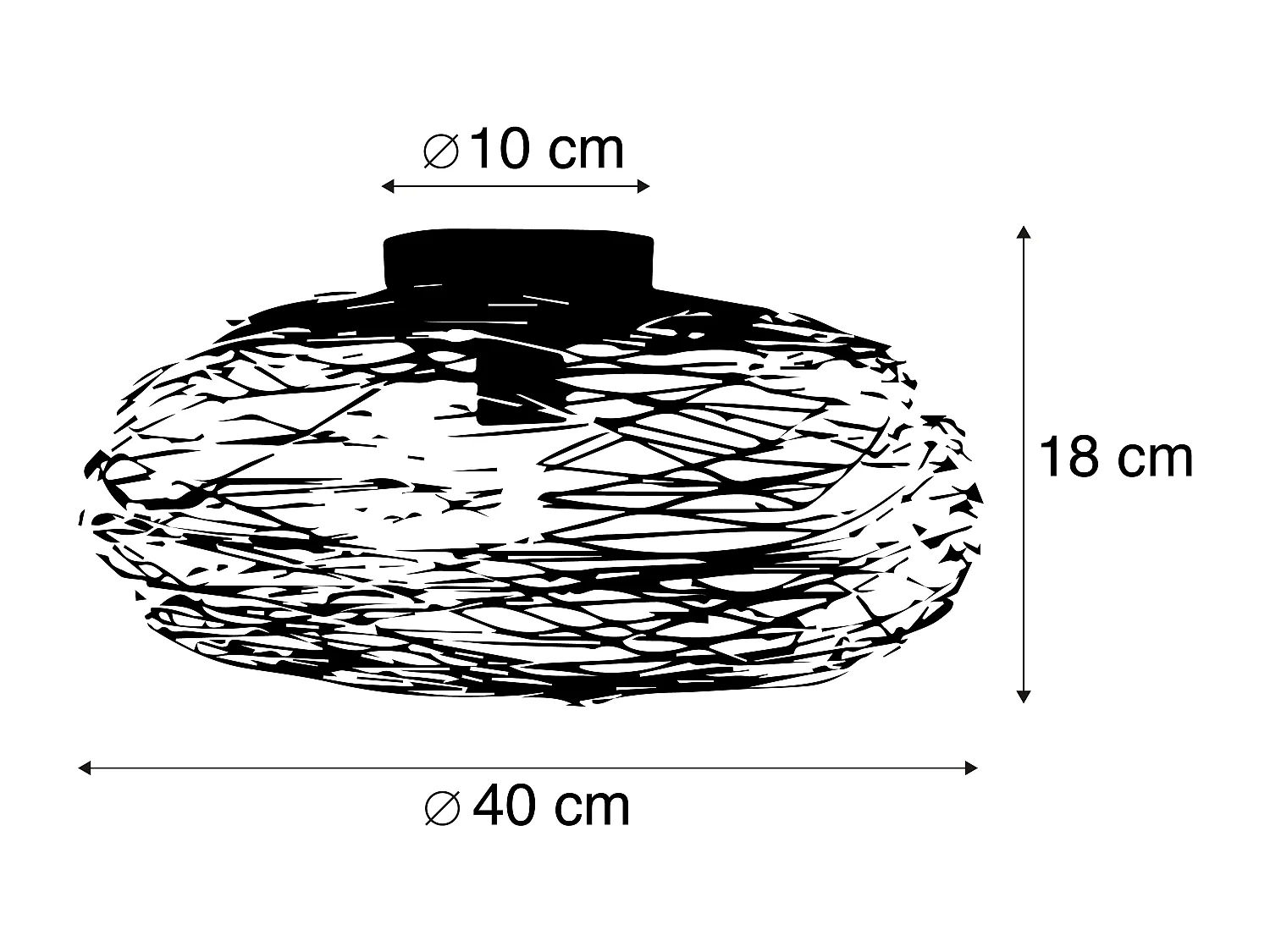 Plafonnier design cuivre ovale - Sarella