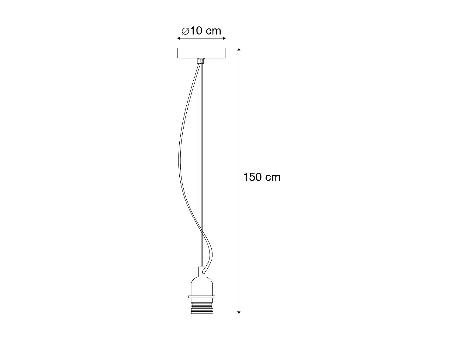 Suspension moderne en acier sans abat-jour - Cappo