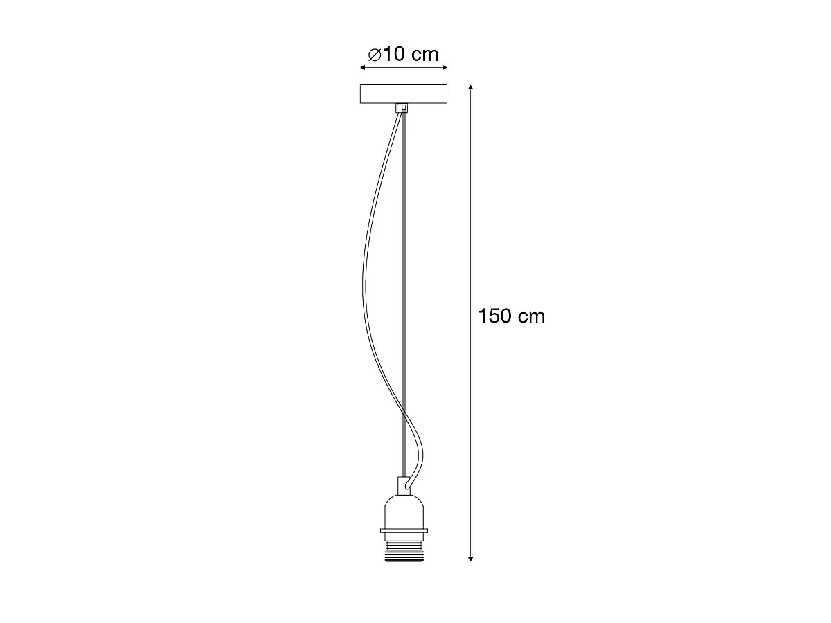 Suspension moderne en acier sans abat-jour - Cappo