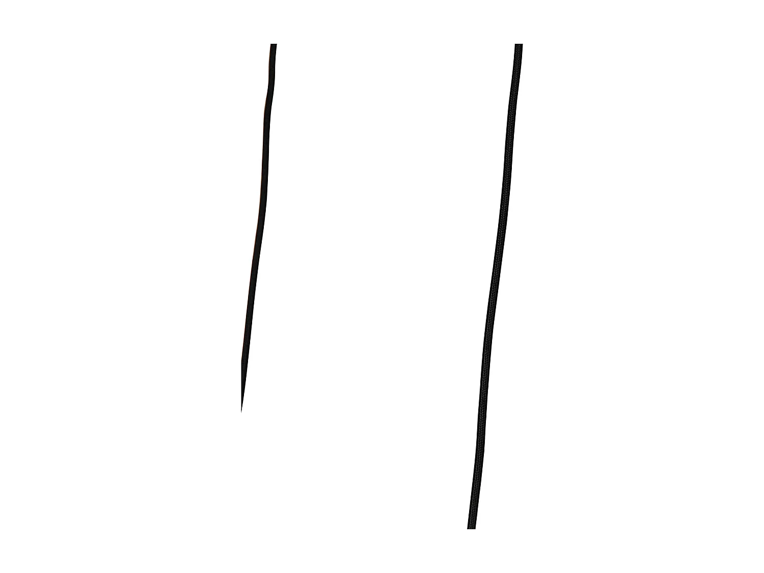 Lampe suspendue rurale noire avec corde 3 lumières - Leia