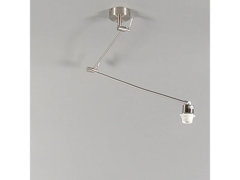 Lampe à suspension acier avec abat-jour 35 cm gris vieux réglable - Blitz I