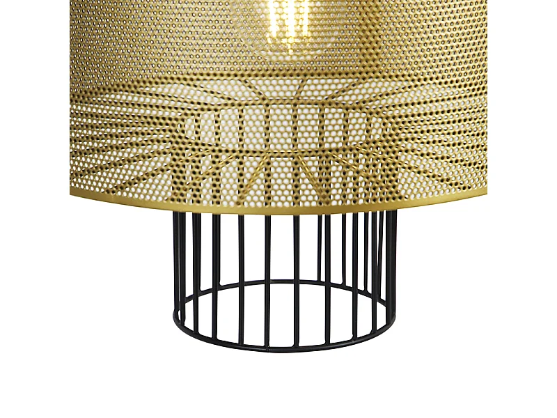 Suspension design dorée avec noir 30 cm - Tess