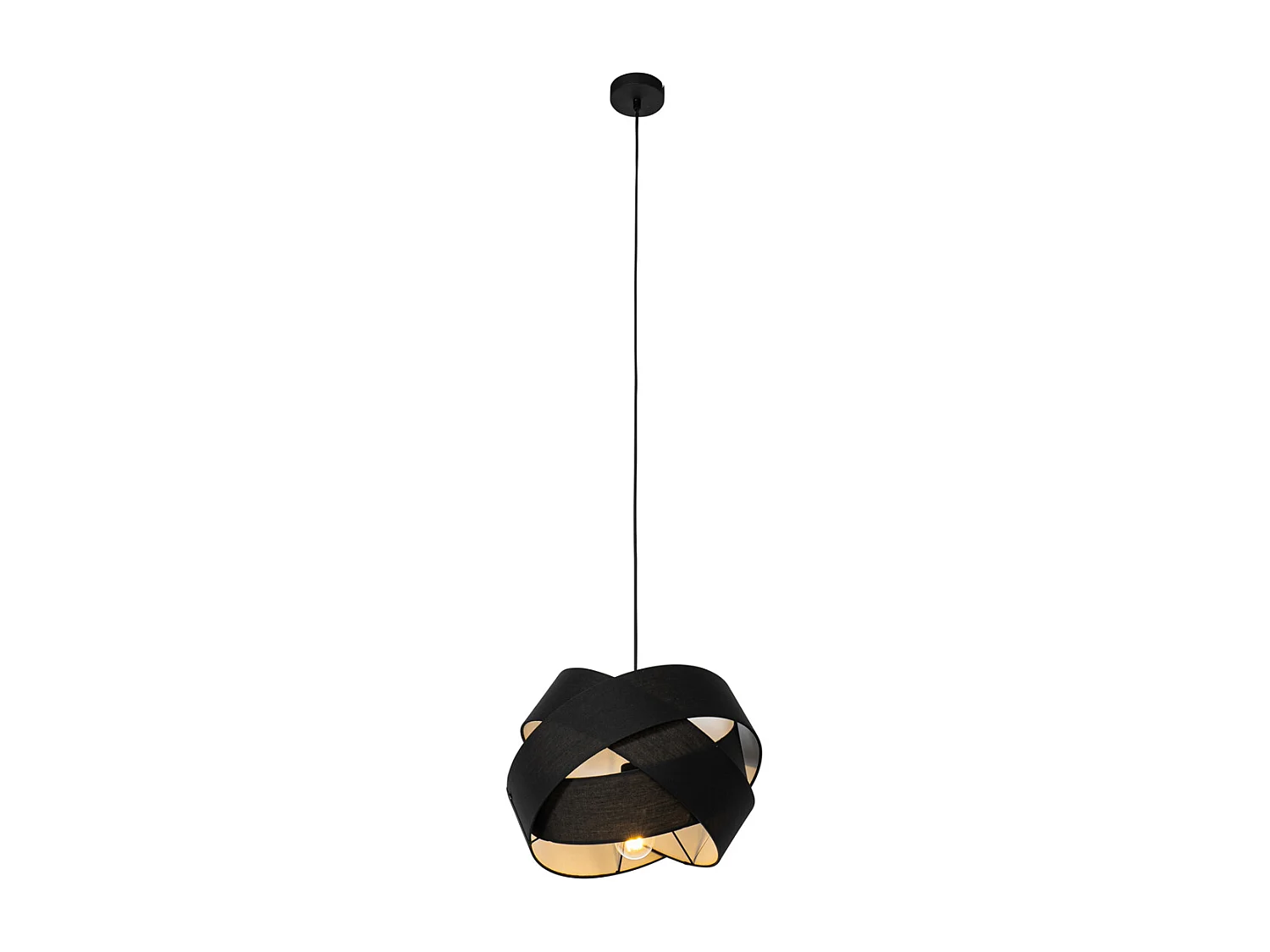 Suspension moderne noire - Cloth