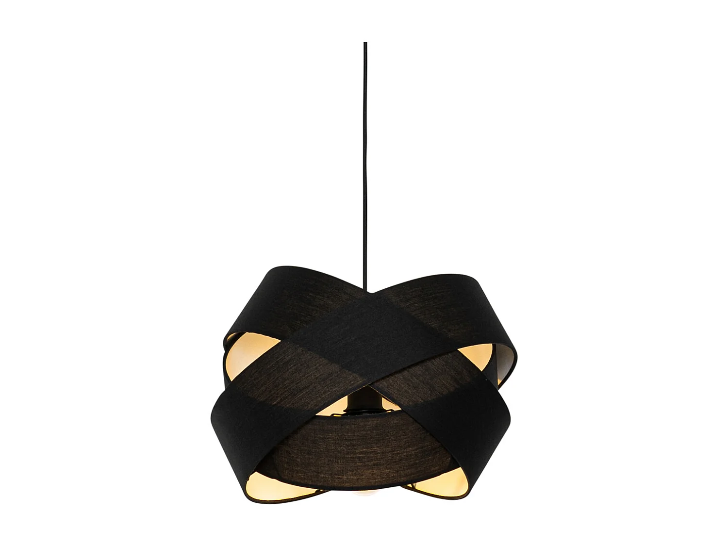 Suspension moderne noire - Cloth