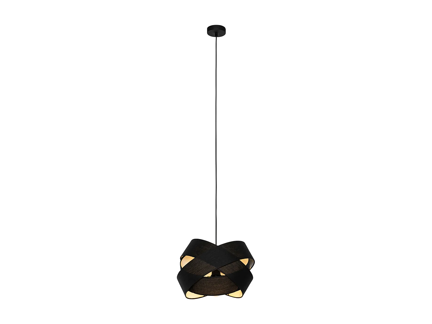 Suspension moderne noire - Cloth