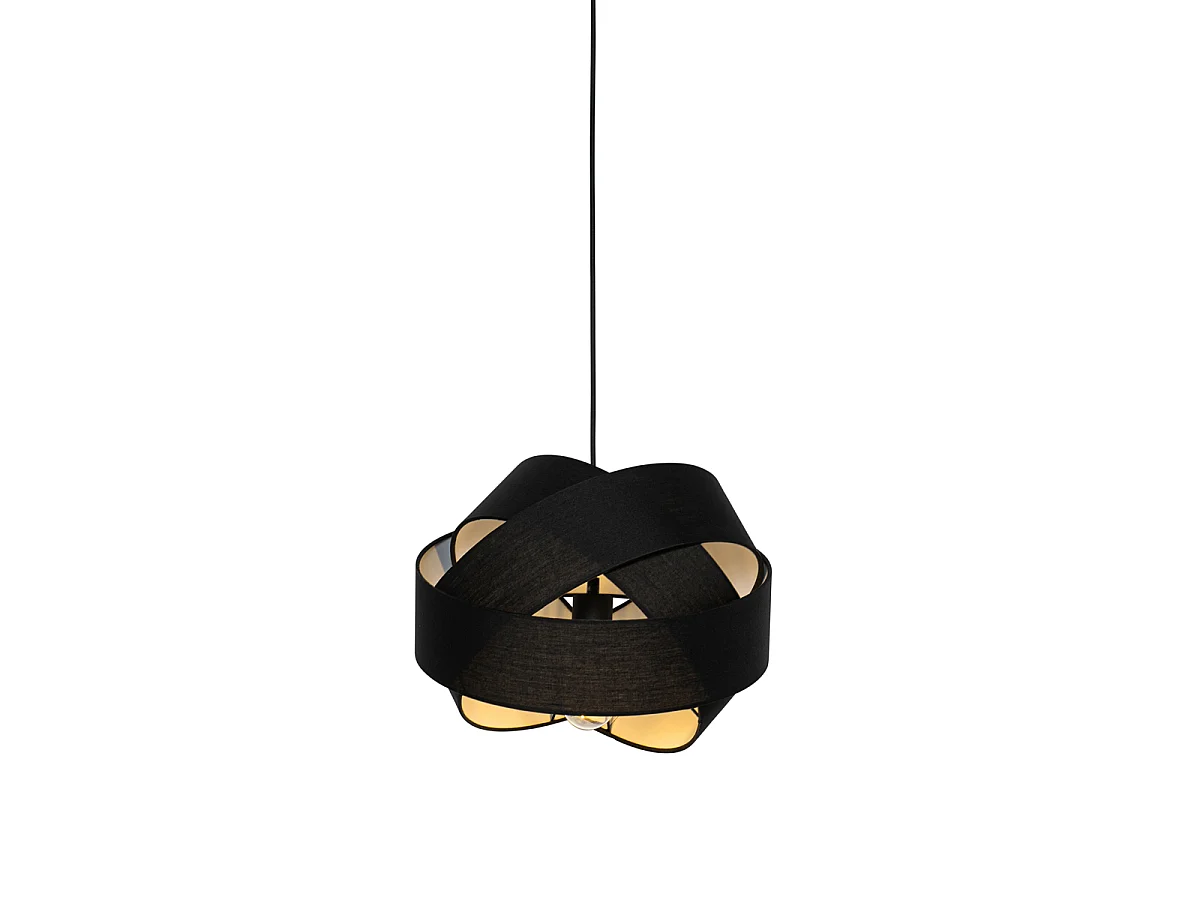 Suspension moderne noire - Cloth