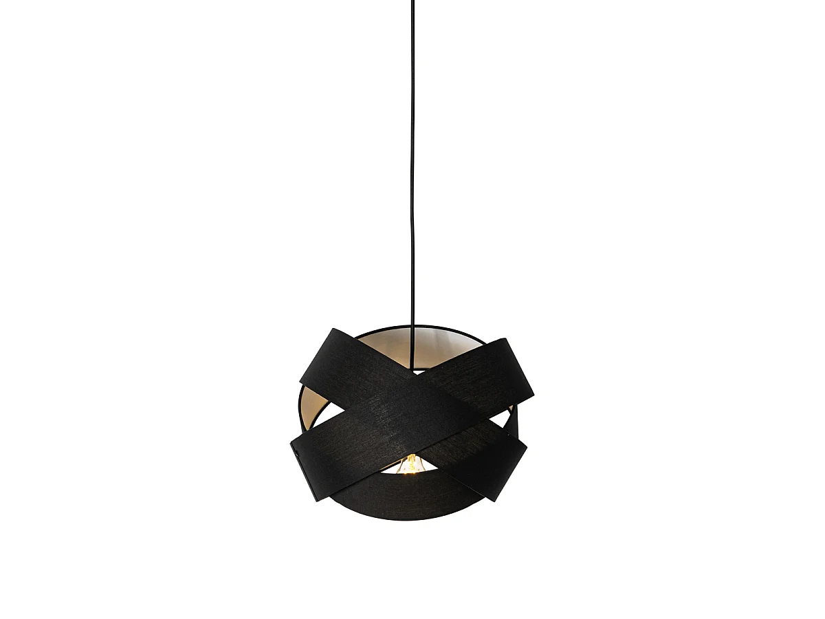 Suspension moderne noire - Cloth