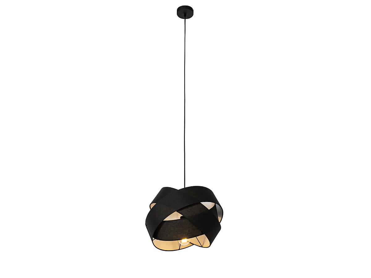 Suspension moderne noire - Cloth