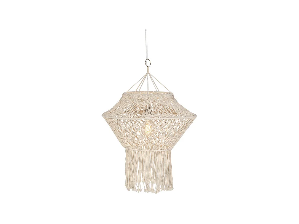Lampe à suspension Country macramé 90 cm - String
