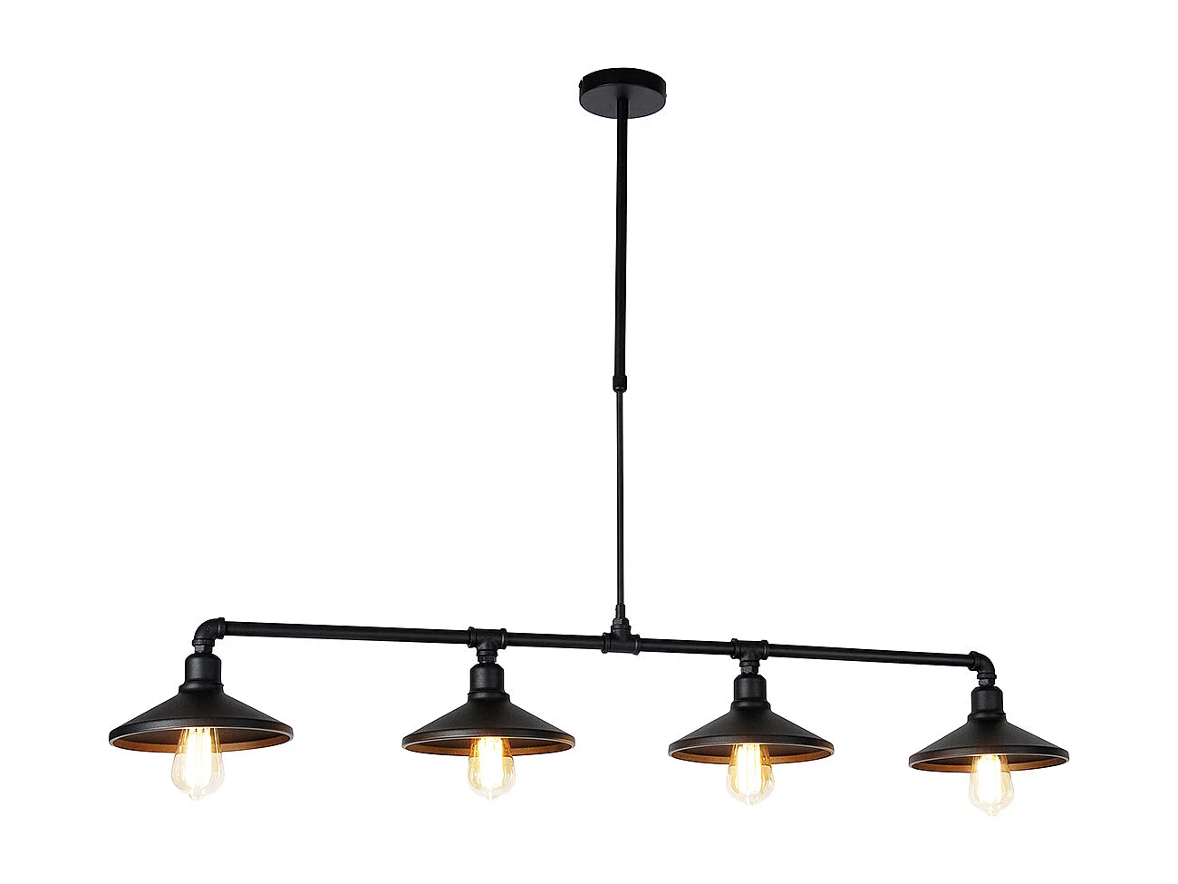 Suspension industrielle noire - 4 Laser