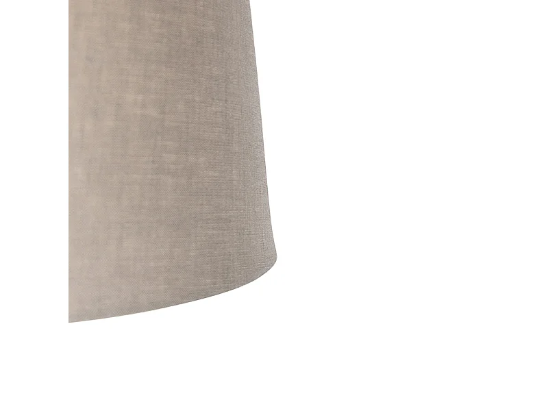 Suspension avec abat-jour en lin taupe 35 cm - Blitz I noir