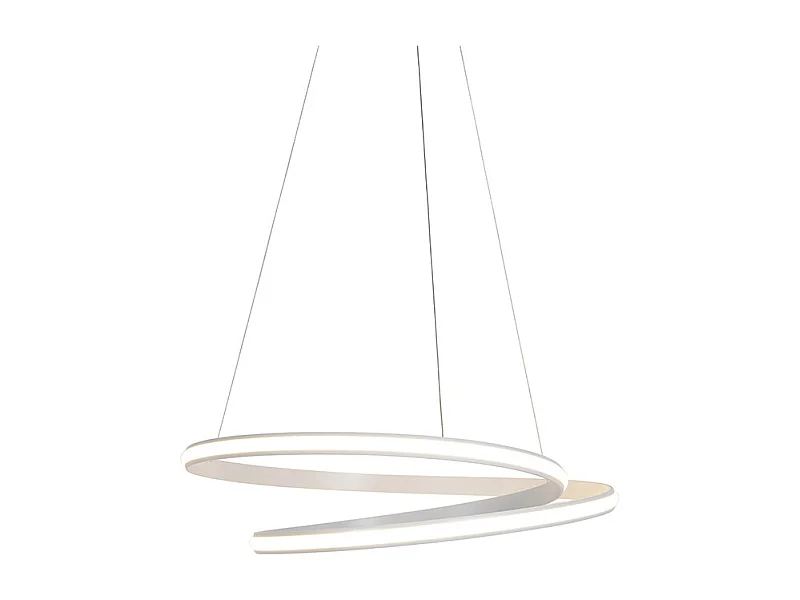 Suspension moderne blanche 74 cm avec LED dimmable - Rowan