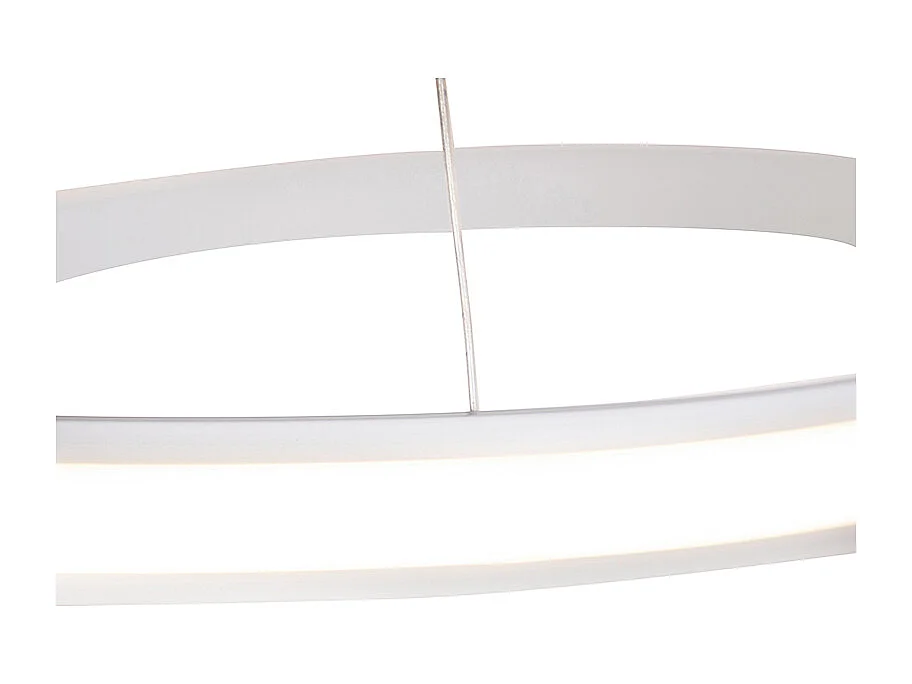 Suspension moderne blanche 74 cm avec LED dimmable - Rowan