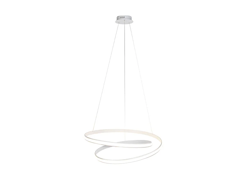 Suspension moderne blanche 74 cm avec LED dimmable - Rowan