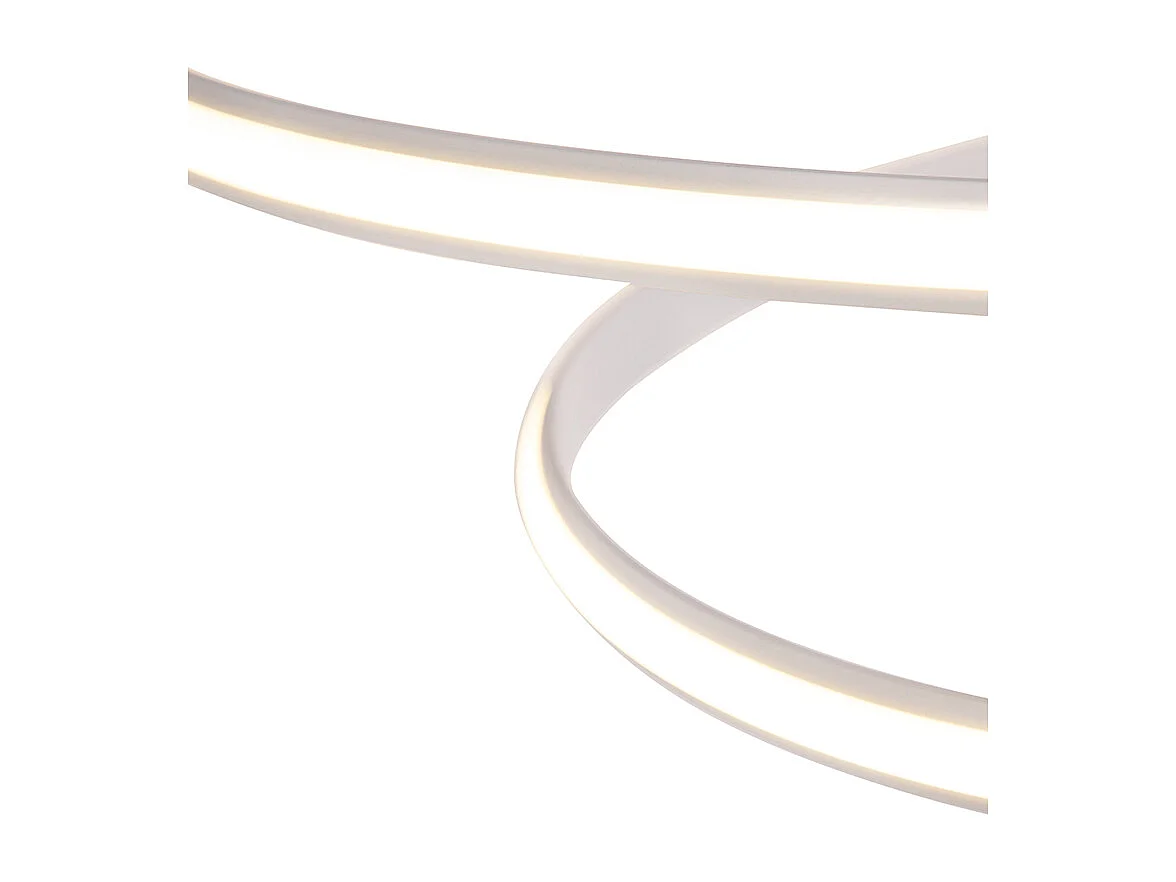 Suspension moderne blanche 74 cm avec LED dimmable - Rowan