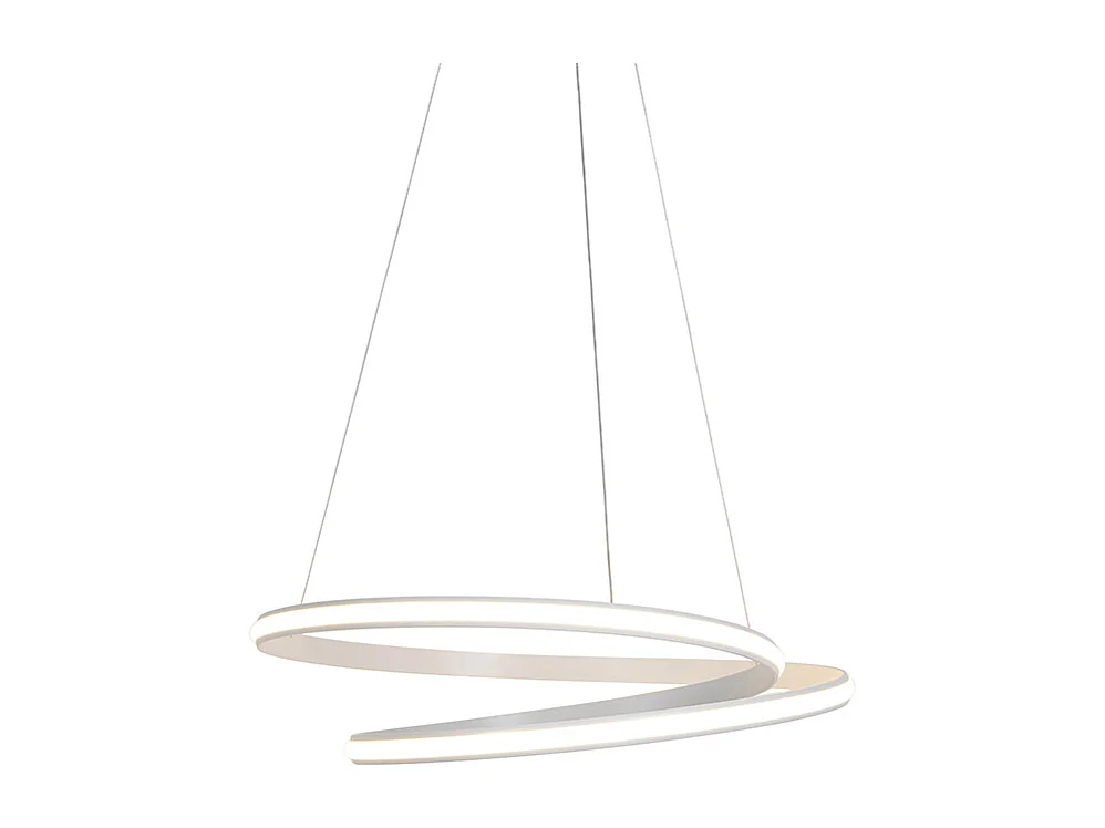 Suspension moderne blanche 74 cm avec LED dimmable - Rowan