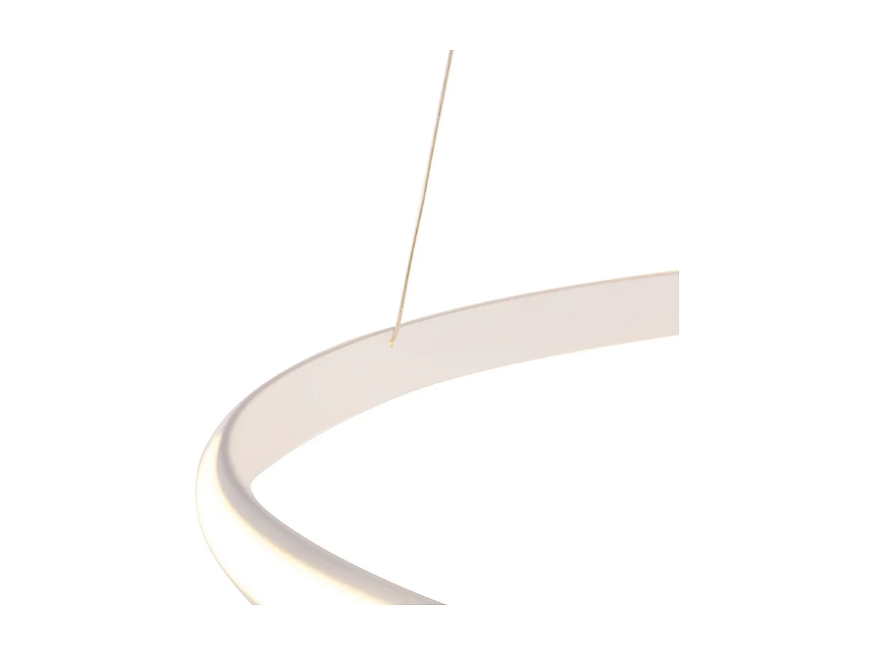 Suspension moderne blanche 74 cm avec LED dimmable - Rowan