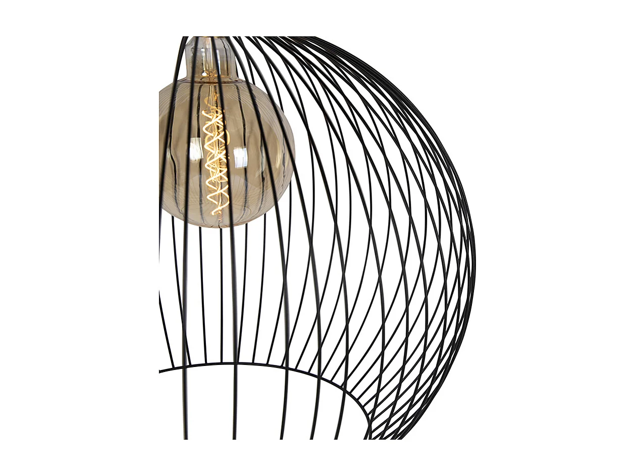 Suspension design ronde noire 70 cm - Dos