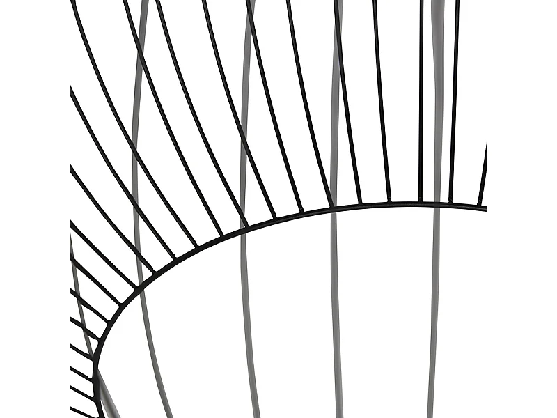 Suspension design ronde noire 70 cm - Dos