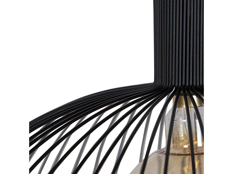 Suspension design ronde noire 70 cm - Dos