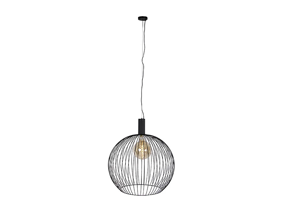 Suspension design ronde noire 70 cm - Dos