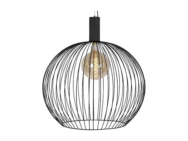 Suspension design ronde noire 70 cm - Dos