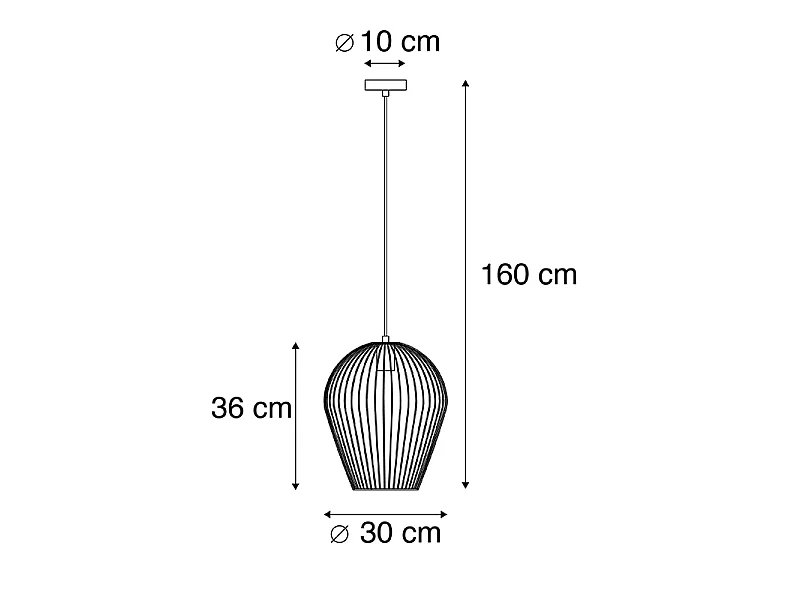 Suspension design dorée - Wire Ario