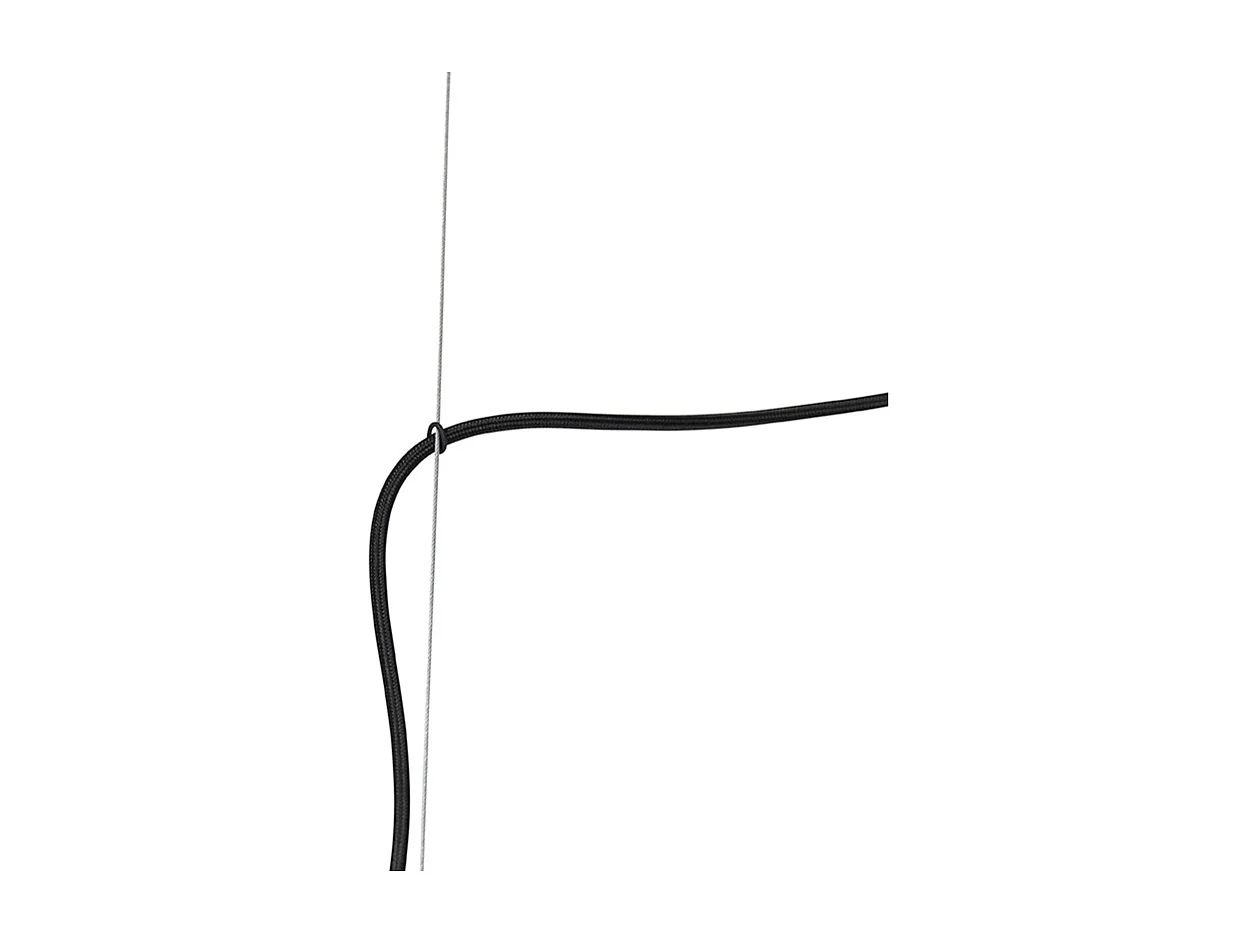 Suspension design noire avec verre doré 2 lumières - Bliss