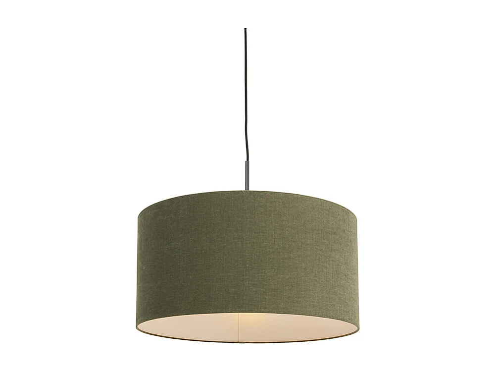 Suspension noire avec abat-jour vert 50 cm - Combi 1